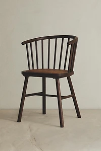 ASH WOOD AND RATTAN CHAIR