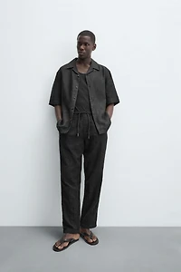 TEXTURED RELAXED FIT PANTS