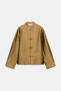 SATIN EFFECT FIREMAN CLASP SHIRT ZW COLLECTION