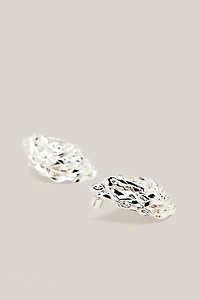 Earrings with textured basket piece - LIMITED EDITION