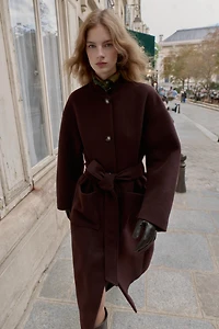 MANTEAU LONG AVEC CEINTURE