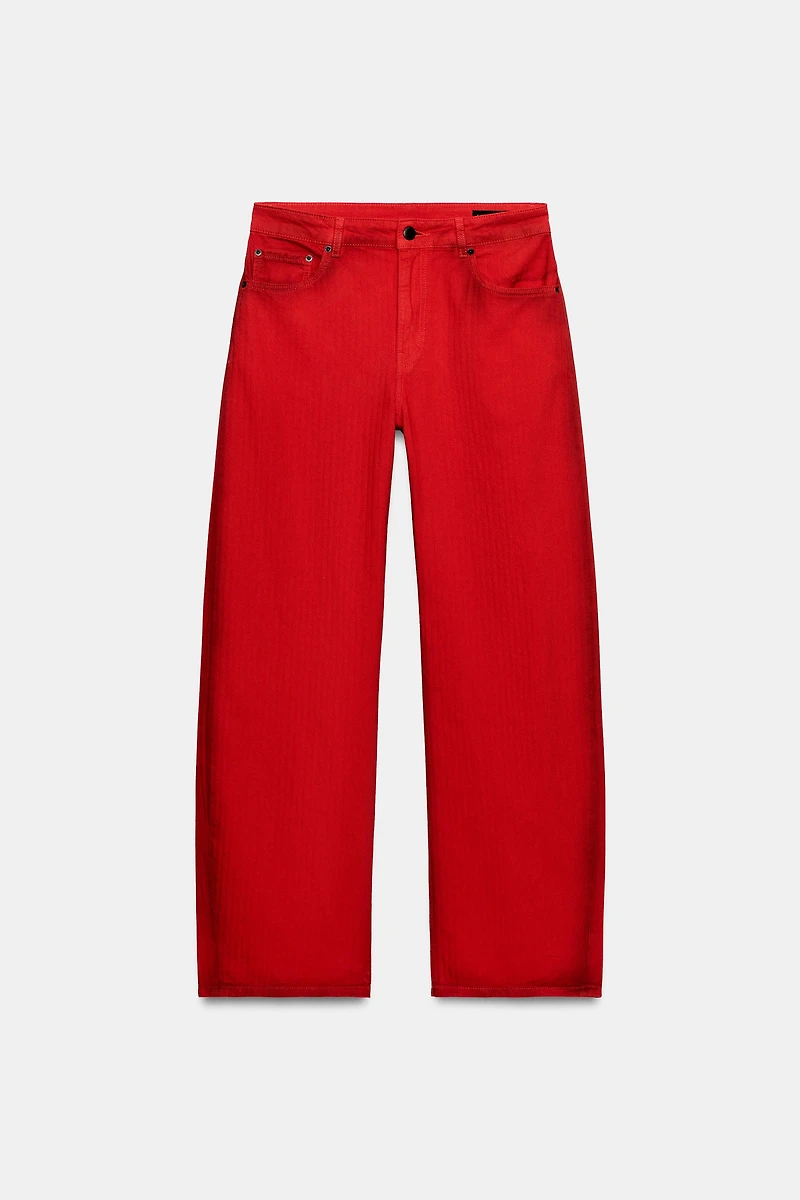 ZW COLLECTION LOW RISE WIDE LEG JEANS