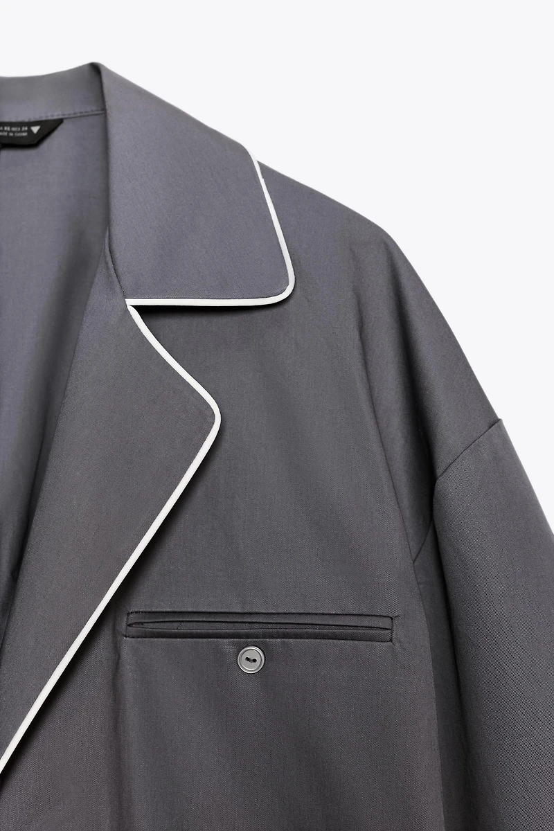 TRIM POPLIN SHIRT