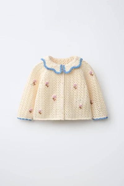 VESTE BRODÉE POMPONS