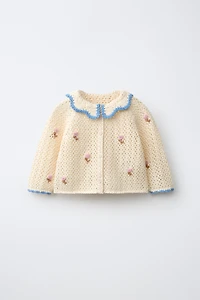 VESTE BRODÉE POMPONS