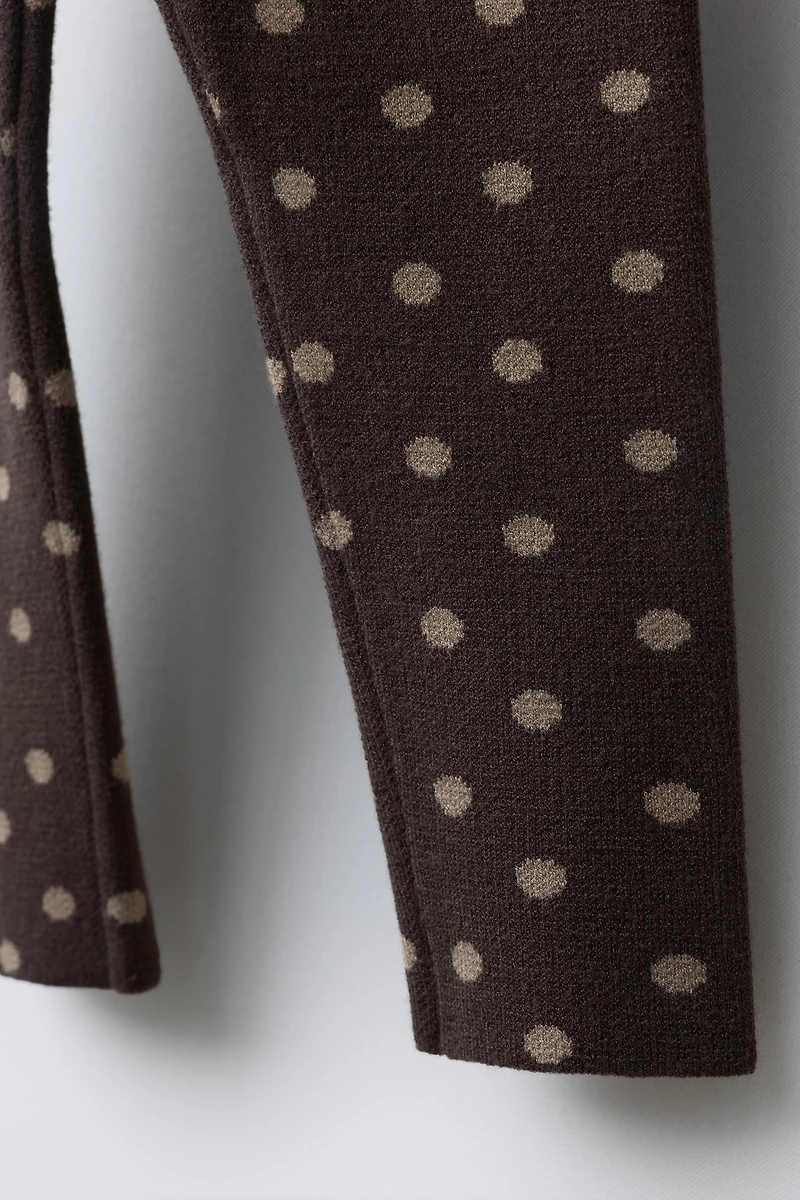 KNIT POLKA DOT LEGGINGS