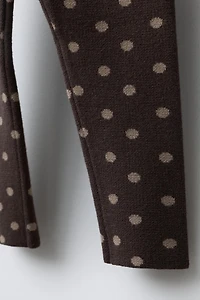 KNIT POLKA DOT LEGGINGS