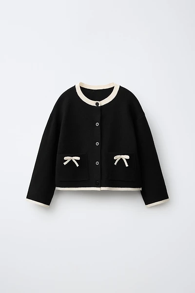 BOW KNIT CARDIGAN