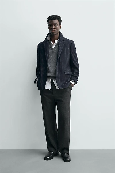 FLANNEL STRIPED BLAZER