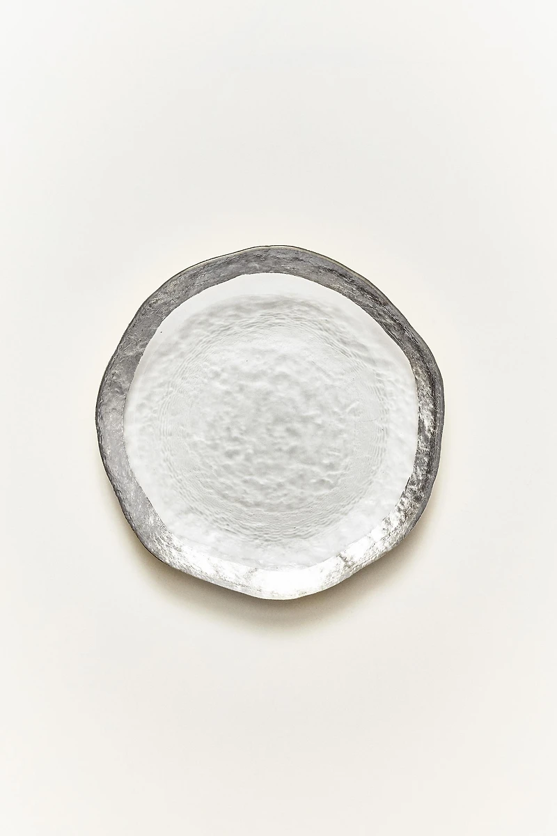 ASSIETTE À PAIN EN VERRE AVEC FILET