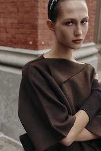 LAPEL COLLAR KNIT JUMPER