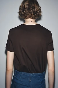 MERCERIZED COTTON T-SHIRT