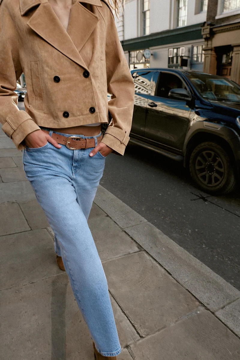 Z.10 HIGH-WAISTED BELTED CULOTTE JEANS