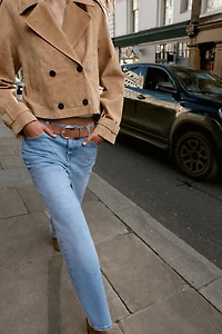 Z.10 HIGH-WAISTED BELTED CULOTTE JEANS