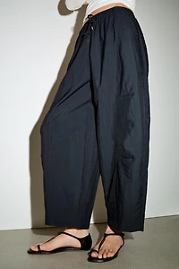 PANTALON BARREL À TAILLE ÉLASTIQUE