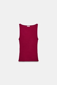 MINIMAL SLEEVELESS T-SHIRT