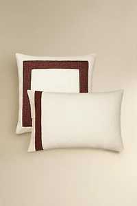 CHRISTMAS LINEN PILLOWCASE WITH BORDER