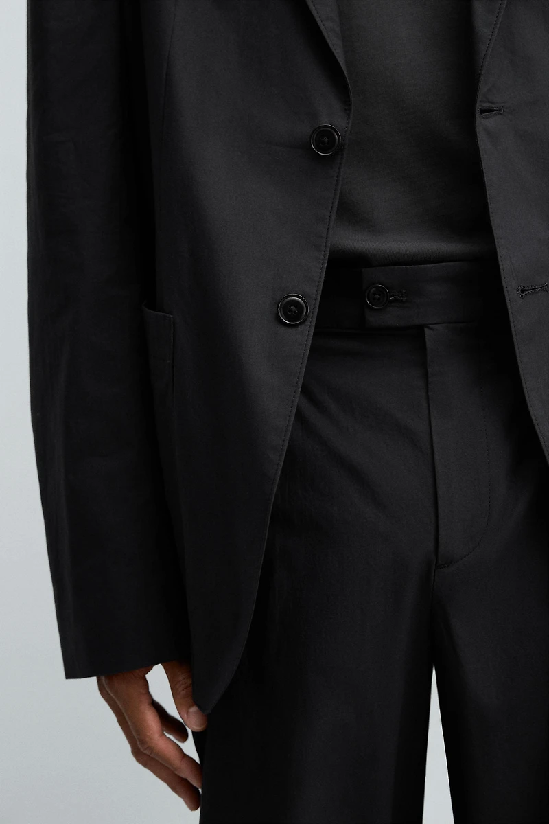 PANTALON DE COSTUME EN POPELINE