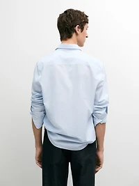 Chemise regular fit à rayures 100 % coton
