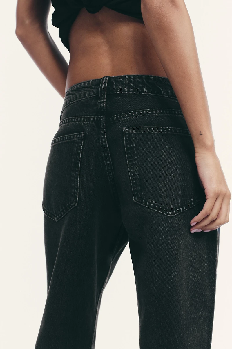 TRF LOW RISE WIDE LEG JEANS