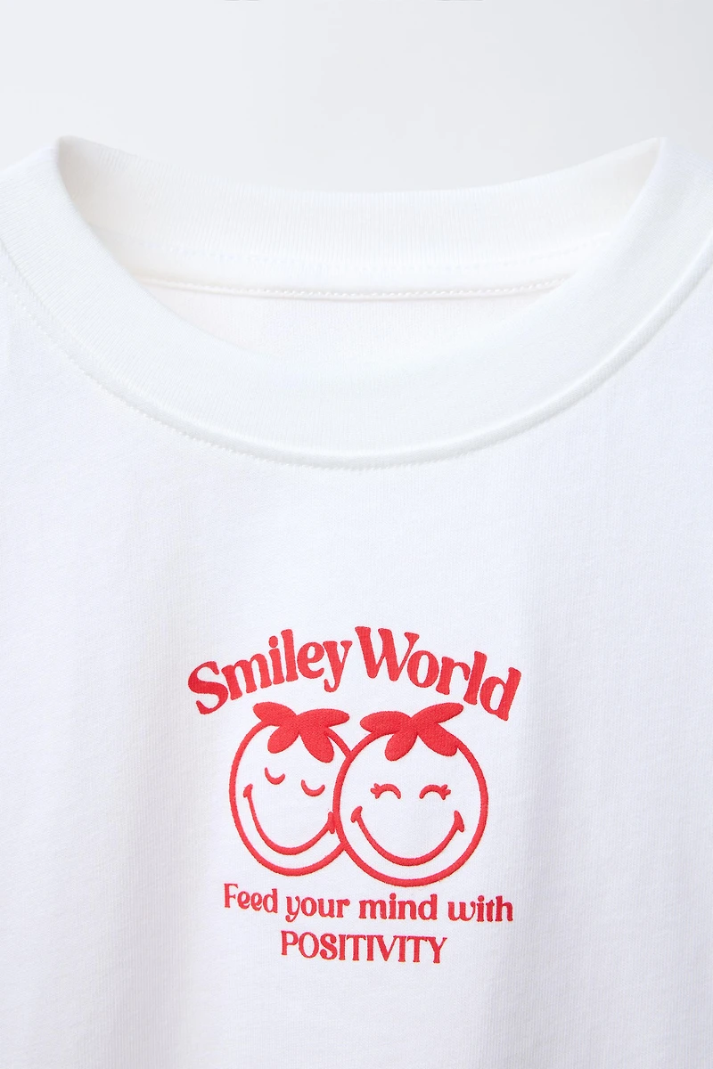 SMILEYWORLD ® PRINT AND PATCH T-SHIRT