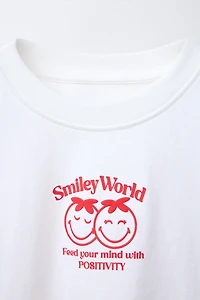 SMILEYWORLD ® PRINT AND PATCH T-SHIRT