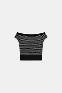 TOP BOUCLÉ À RAYURES