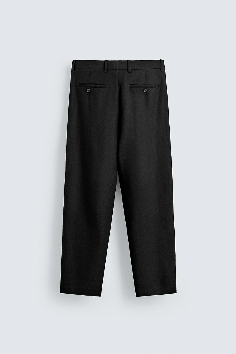 100% WOOL STRAIGHT FIT PANTS
