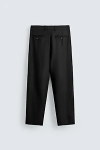 100% WOOL STRAIGHT FIT PANTS
