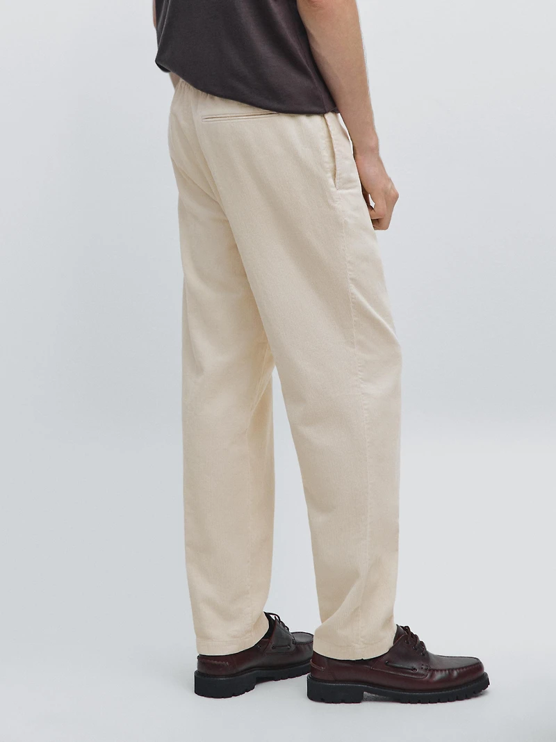 Corduroy jogger fit trousers
