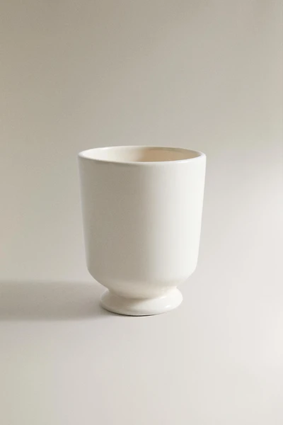 CREAM CERAMIC TOOTHBRUSH TUMBLER