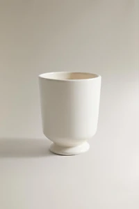 CREAM CERAMIC TOOTHBRUSH TUMBLER