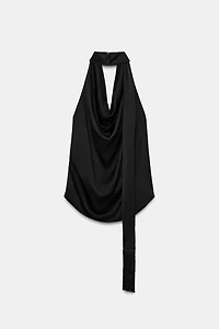 FRINGE SCARF HALTER TOP ZW COLLECTION