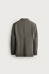 HOUNDSTOOTH REGULAR FIT SUIT BLAZER