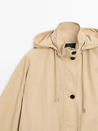 Puff parka with hood detail