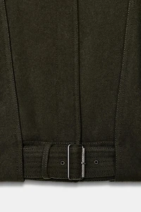 BLOUSON BOMBER MINIMAL AVEC LAINE ZW COLLECTION