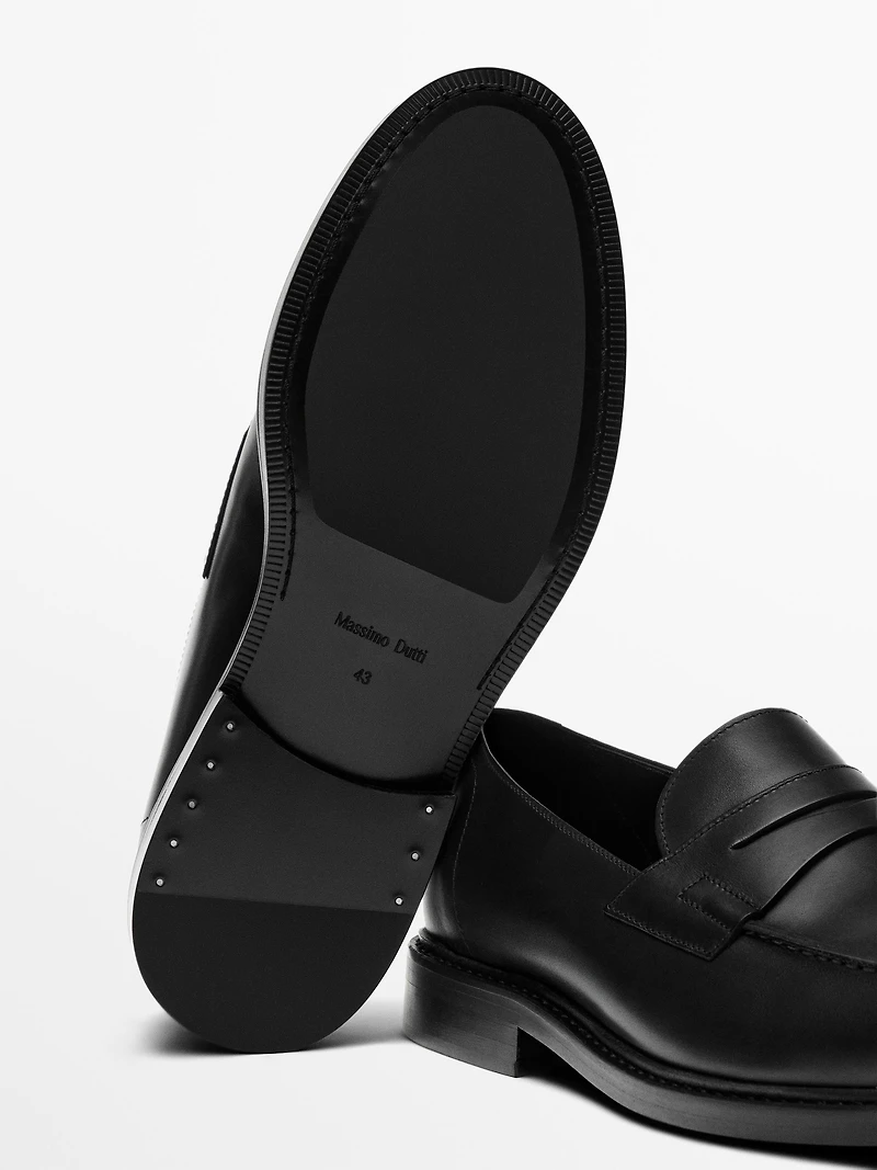 Mocassins habillés en cuir nappa
