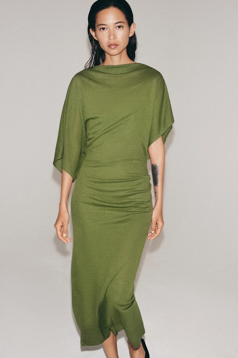 DRAPED LONG DRESS