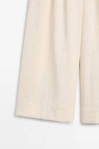Wide-leg cropped pants
