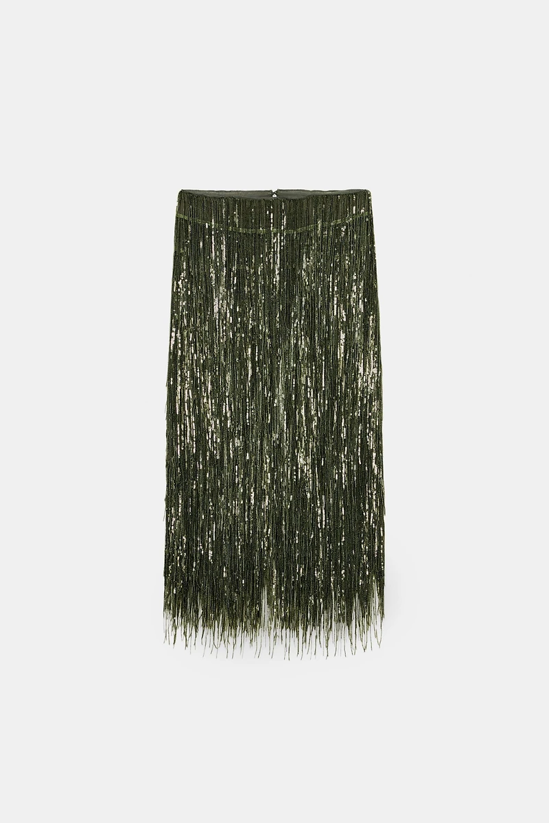 ZW COLLECTION LIMITED EDITION FRINGED SEQUIN SKIRT