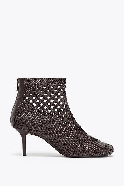 WOVEN HEELED ANKLE BOOTS