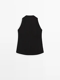 Gilet croisé avec boutons