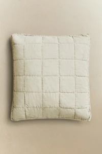FADED COTTON THROW PILLOW COVER FOR QUILT (180 THREAD COUNT)