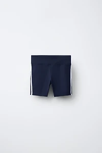 SPORTY CYCLING LEGGINGS WITH SIDE STRIPES