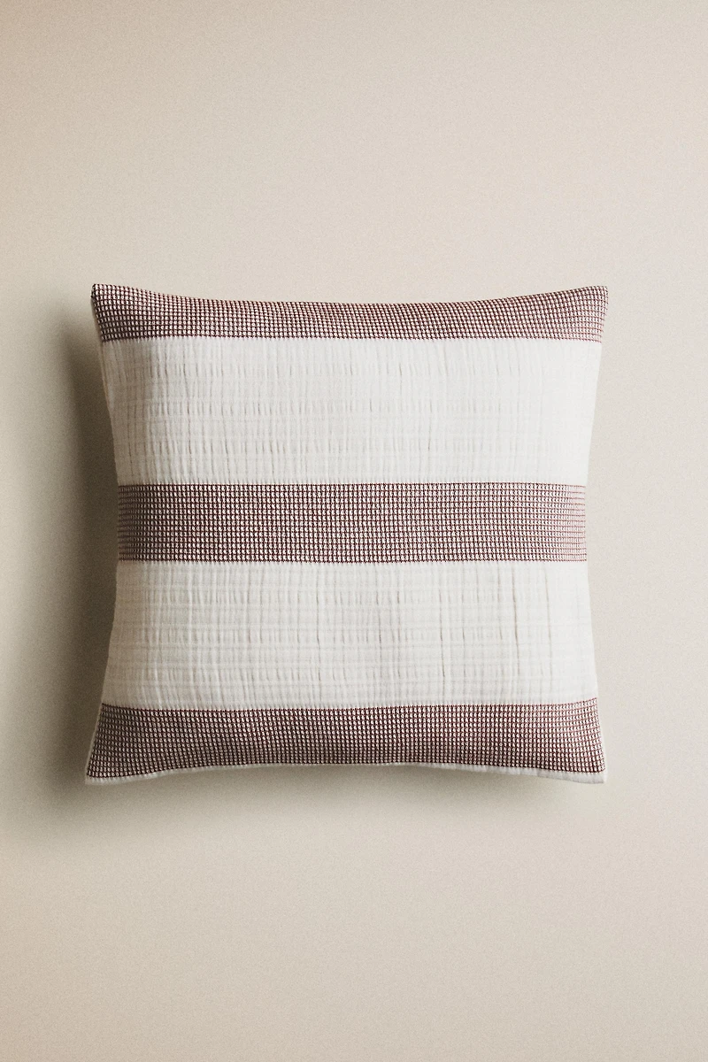 HOUSSE DE COUSSIN ENFANT RAYURES