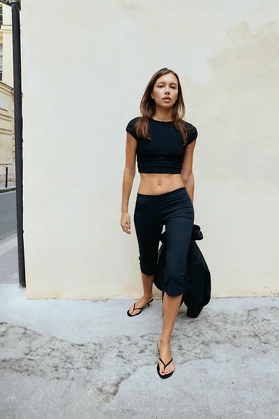 CROPPED SHORT SLEEVE T-SHIRT