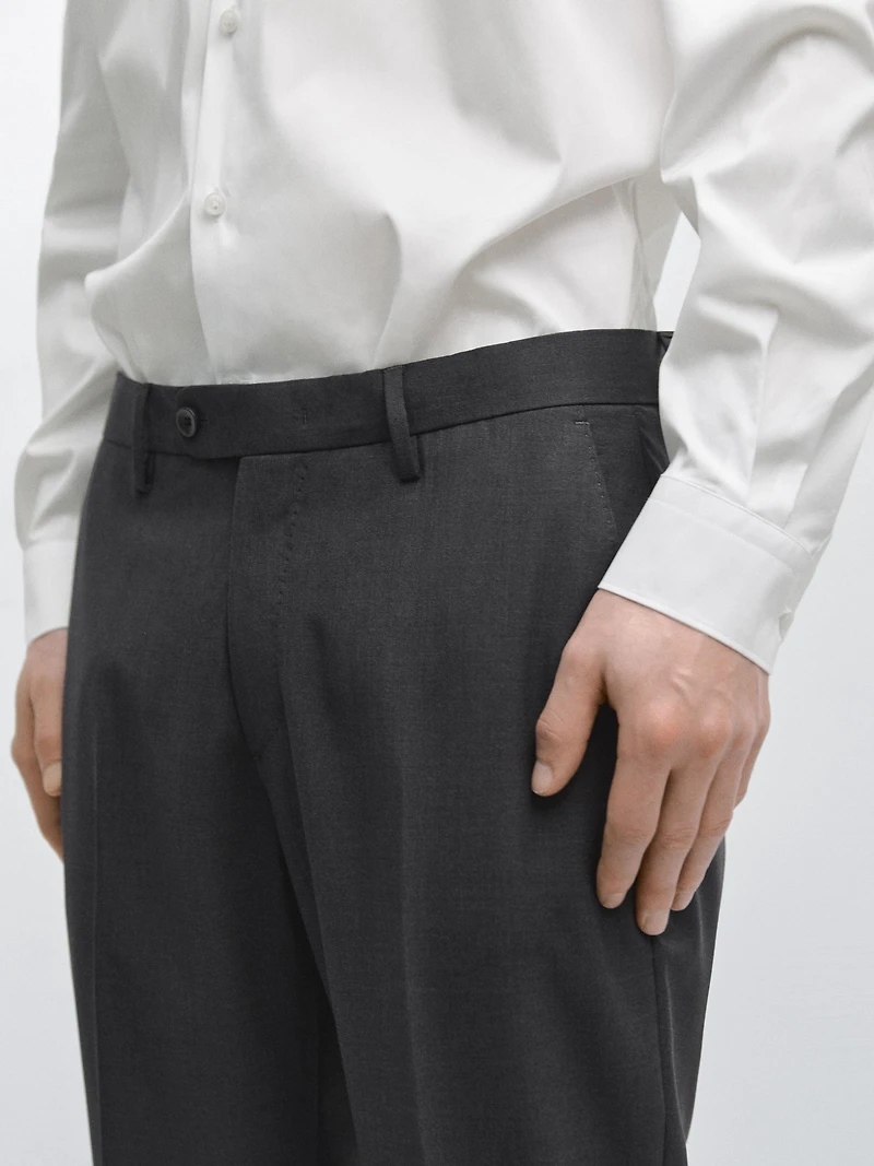 Cold wool suit trousers