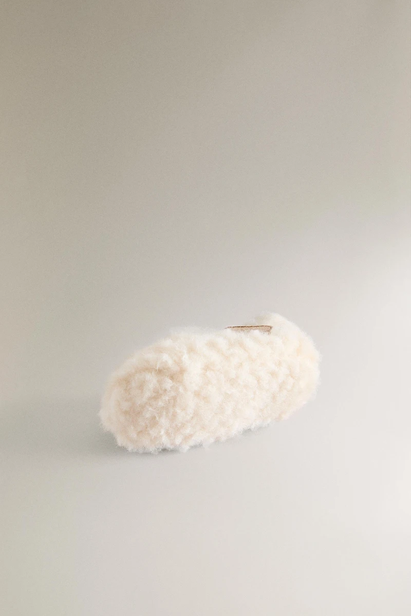 FAUX SHEARLING BALLERINA BOOTIES