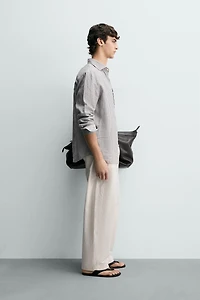 100% LINEN STRIPED SHIRT