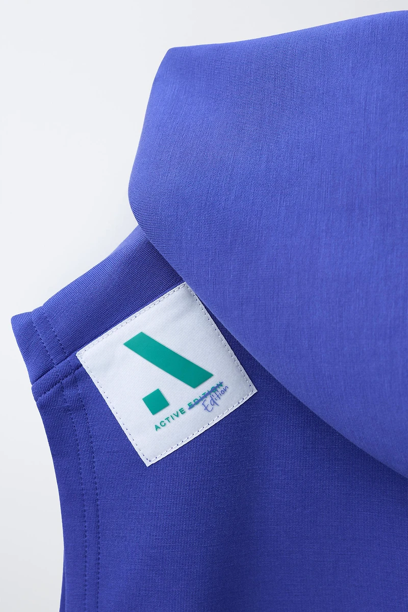 SPORTY LOGO HOODED VEST